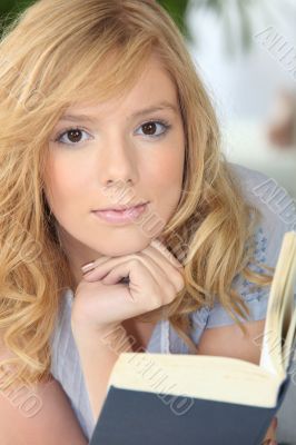 Young woman reading a book Young woman reading a book