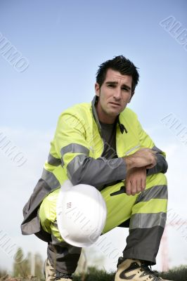 Man in high visibility clothing