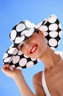 Sophisticated woman with hat