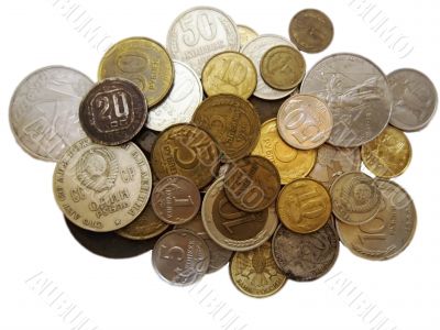Old russian coins of different times