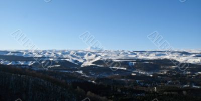 Elbrus mountain highest peak of Europe. Panorama