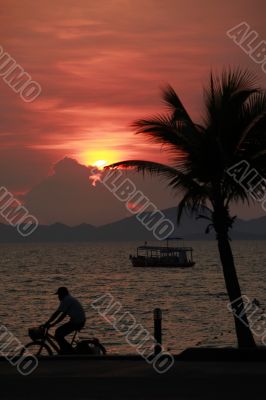 Beautiful tropical sunset