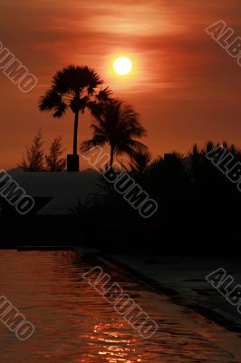 Beautifull tropical sunset