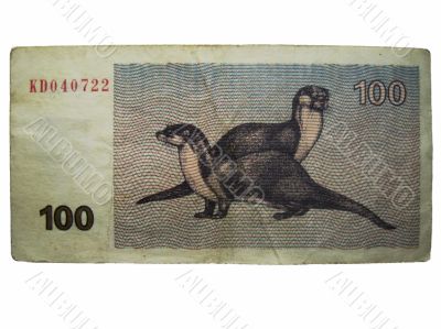 Lietuvos respublika 100 talonas. Temporary currency 1992