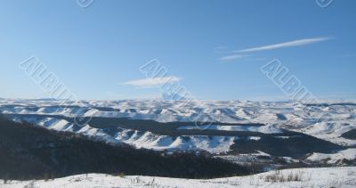 Elbrus mountain highest peak of Europe. Panorama