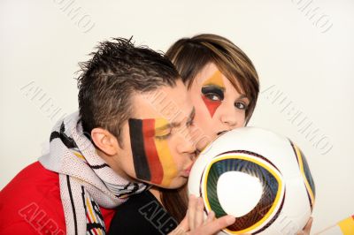 couple of German football fans