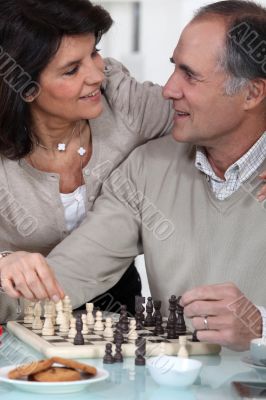 mature chessplayer and wife