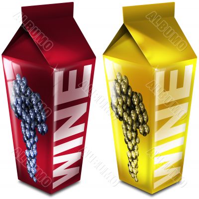 Red and white wine packaging
