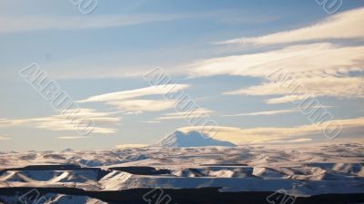 Elbrus mountain highest peak of Europe. Panorama