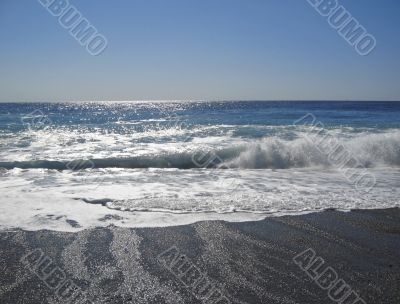 The Black Sea shoreline. The Abkhazia travel The Black Sea shoreline. The Abkhazia travel