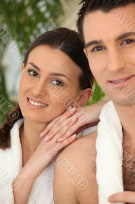 Couple at a spa