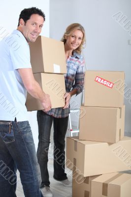 Couple stacking boxes