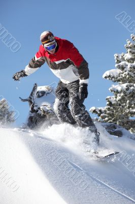 Male snowboarder