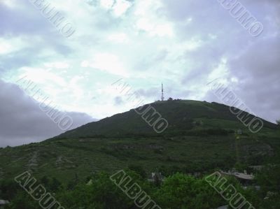 Mashuck mountain and autumn landscape. Pyatigorsk panorama Mashuck mountain and autumn landscape. Pyatigorsk panorama