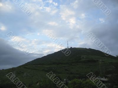 Mashuck mountain and autumn landscape. Pyatigorsk panorama Mashuck mountain and autumn landscape. Pyatigorsk panorama