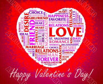 St. Valentine`s Day collage