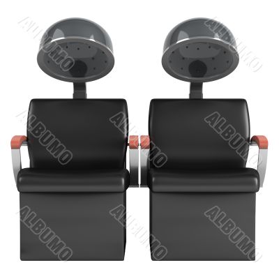 Double hair dryer chairs Double hair dryer chairs