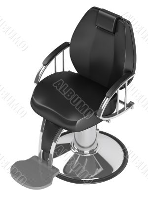 Black hairdressing salon chair