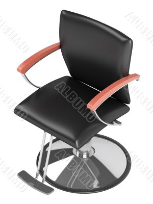 Black hairdressing salon chair