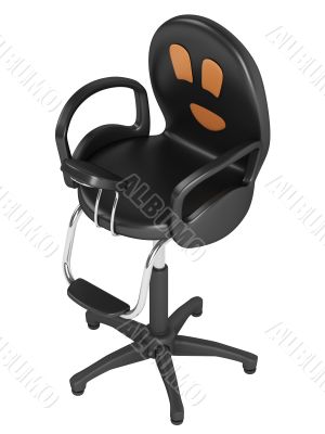 Black hairdressing salon chair