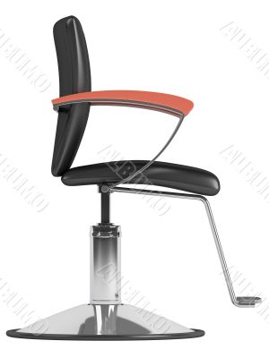 Black hairdressing salon chair