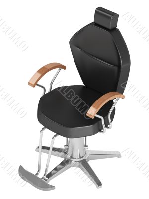 Black hairdressing salon chair