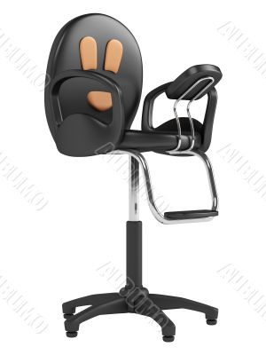 Black hairdressing salon chair