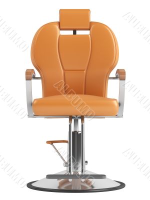 Orange hairdressing salon chair Orange hairdressing salon chair