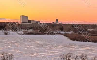 Wascana lake freezing