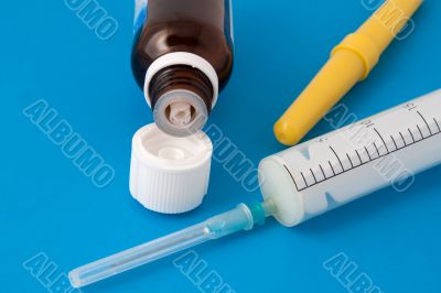 Syringe and medicine