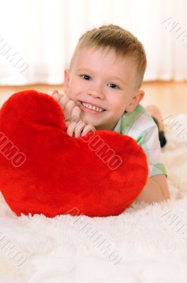 child with a heart