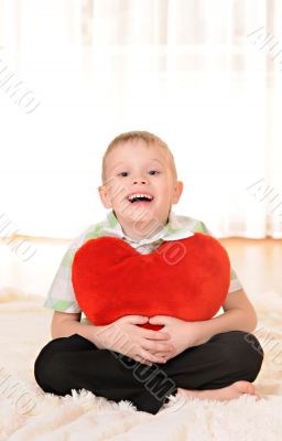 child with a heart