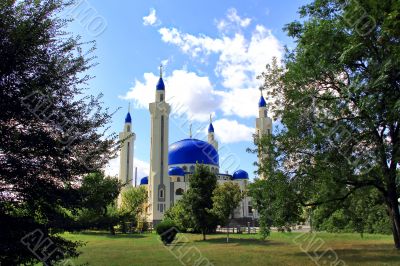 Landscape with Islam temple of the South Russia