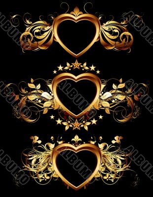 heart forms with ornate elements