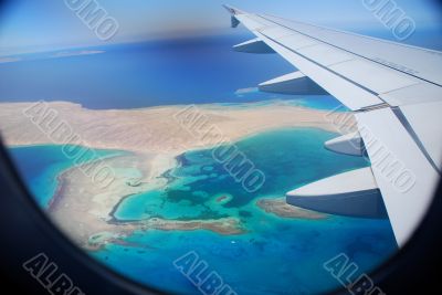 view of the sea by aircraft