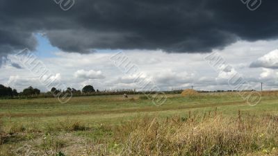 The dark sky before a thunder-storm