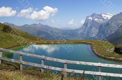 lake in the Swiss Alps