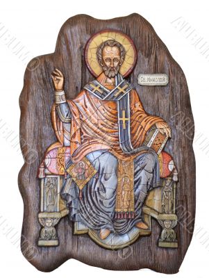 Saint Nicholas wooden icon