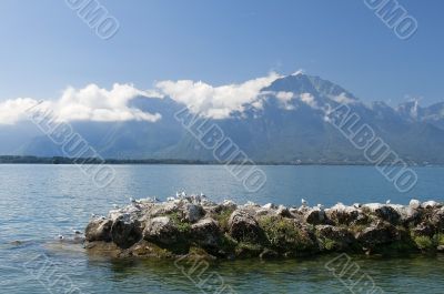 landscape with a lake Geneva
