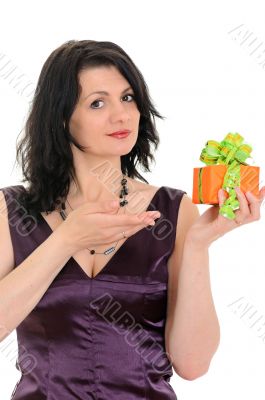 woman with gift
