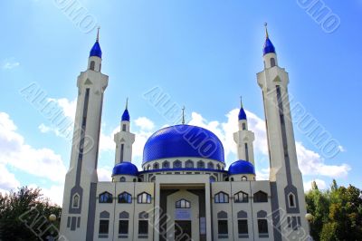 Landscape with Islam temple of the South Russia