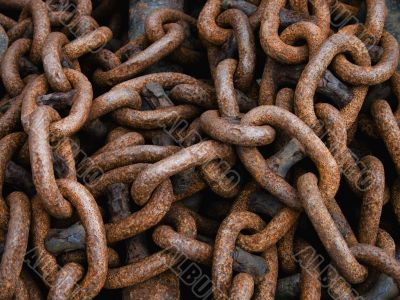 Rusty ship chain