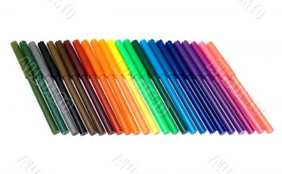 Colored felt tip pens