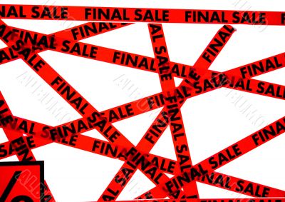Red tape with the words FINAL SALE