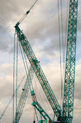 Part of a huge mobile crane
