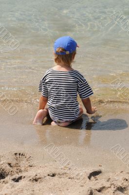 child on beach