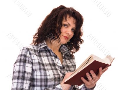 woman with book