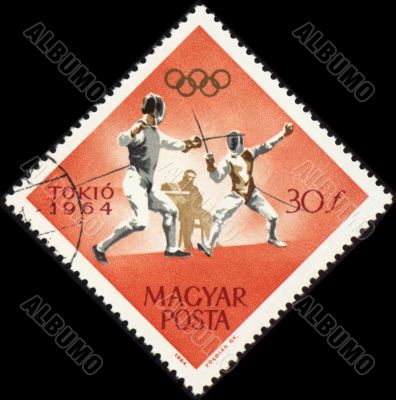 Fencing on post stamp