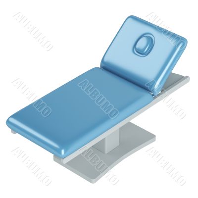 Blue massage table