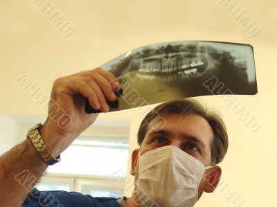 Doctor with x-ray Doctor with x-ray